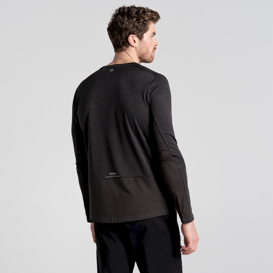 T Shirts Craghoppers Dynamic Pro Long Sleeved Homme Noir | UTD3462KB