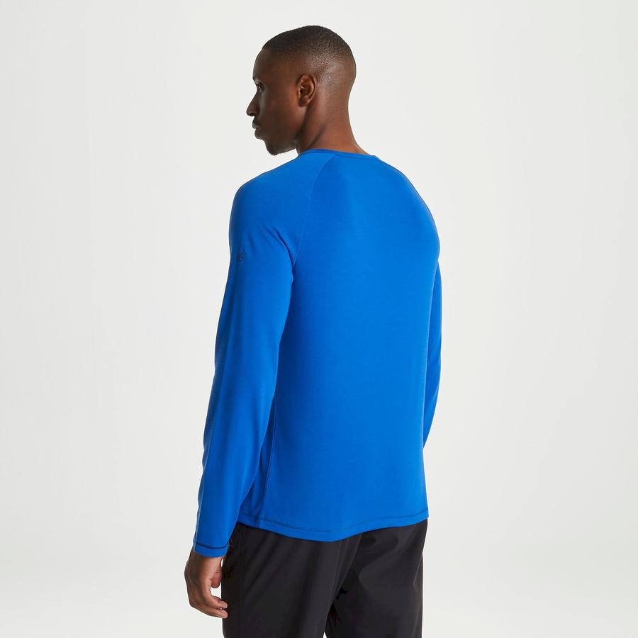 T Shirts Craghoppers First Layer Long-Sleeved Homme Bleu | BYD1060VP