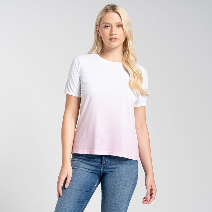 T Shirts Craghoppers Ilyse Corta Sleeved Femme Rose | USC5490RF