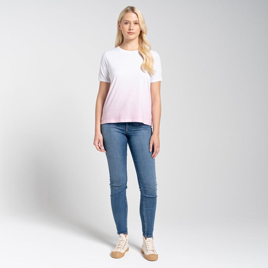 T Shirts Craghoppers Ilyse Corta Sleeved Femme Rose | USC5490RF