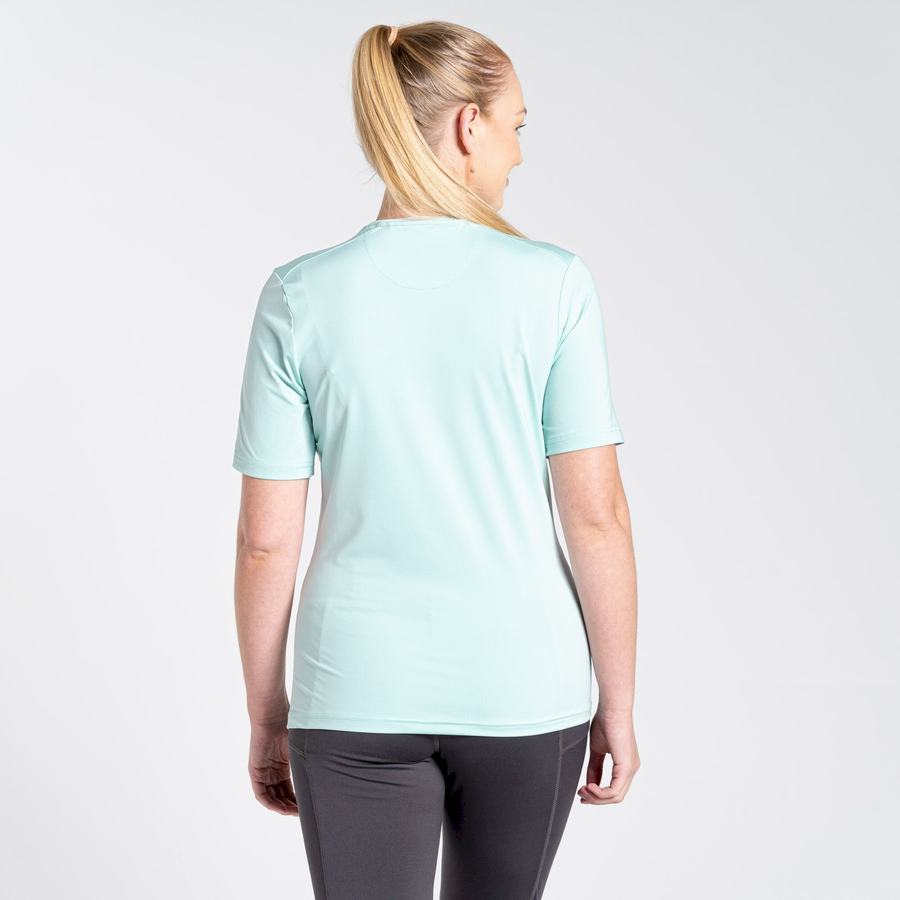 T Shirts Craghoppers NosiLife Candella Corta Sleeved Femme Vert | FPG5298ML