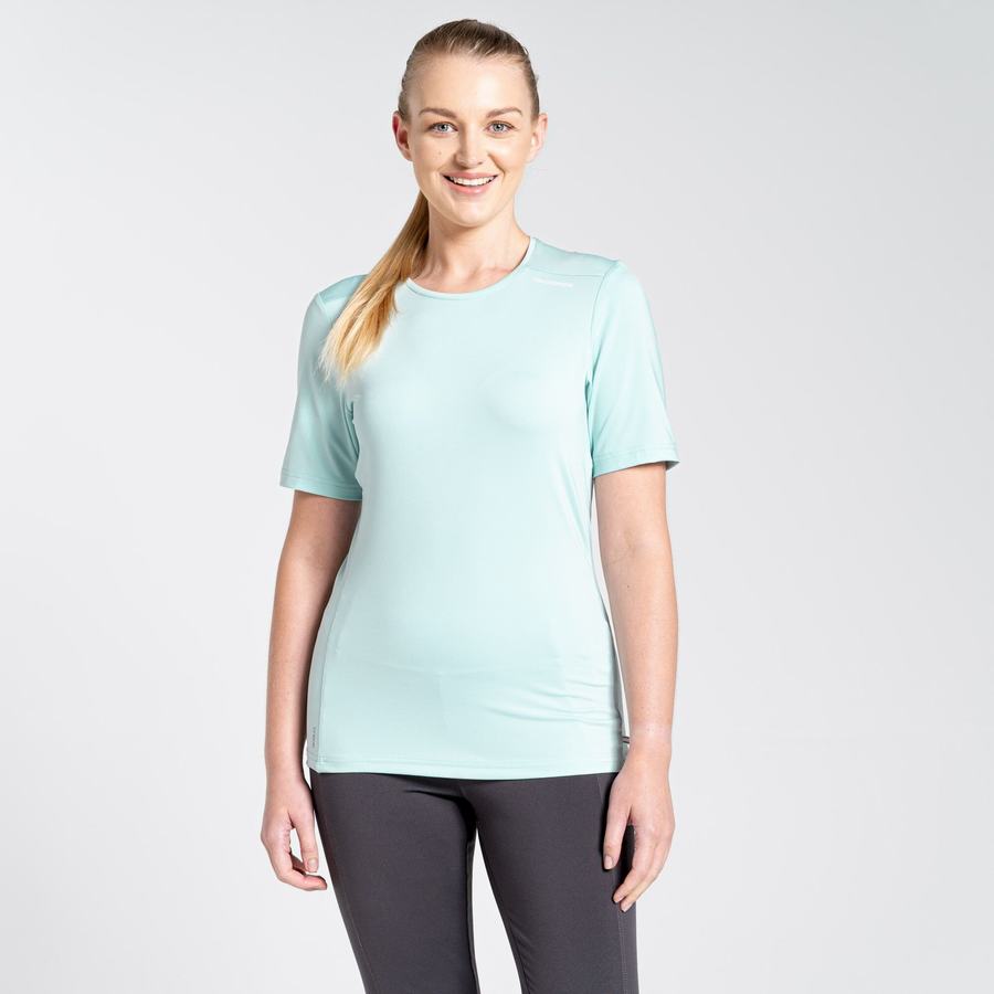 T Shirts Craghoppers NosiLife Candella Corta Sleeved Femme Vert | FPG5298ML