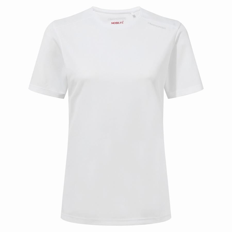 T Shirts Craghoppers NosiLife Candella Corta Sleeved Femme Blanche | YMT5217ED