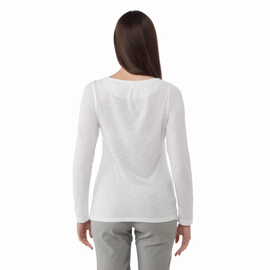 T Shirts Craghoppers NosiLife Erin Long Sleeved Femme Blanche | RWR3119YO