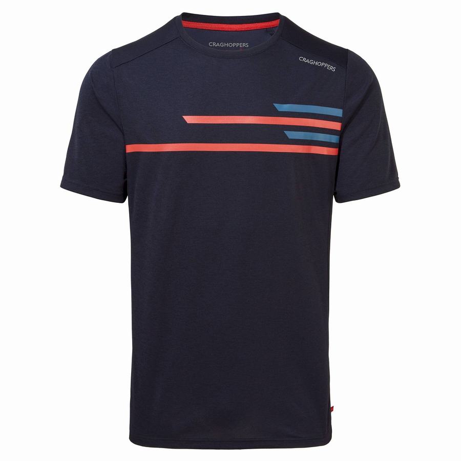 T Shirts Craghoppers NosiLife Pro Active Corta Sleeved Homme Bleu Bleu Marine | FXX5077OB