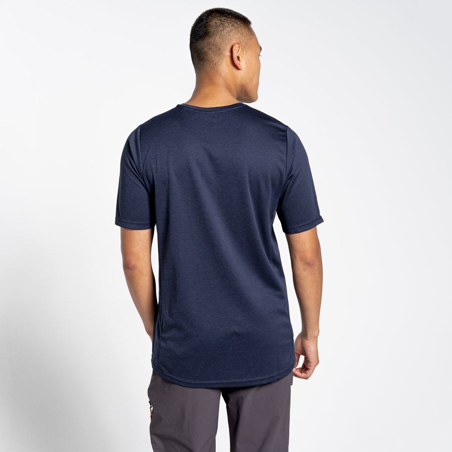 T Shirts Craghoppers NosiLife Pro Active Corta Sleeved Homme Bleu Bleu Marine | FXX5077OB