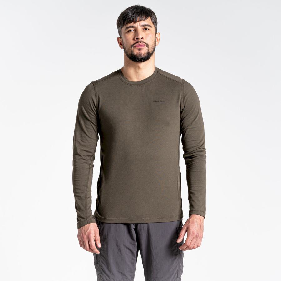 T Shirts Craghoppers NosiLife Talen Long Sleeved Homme Vert | KUT271YG