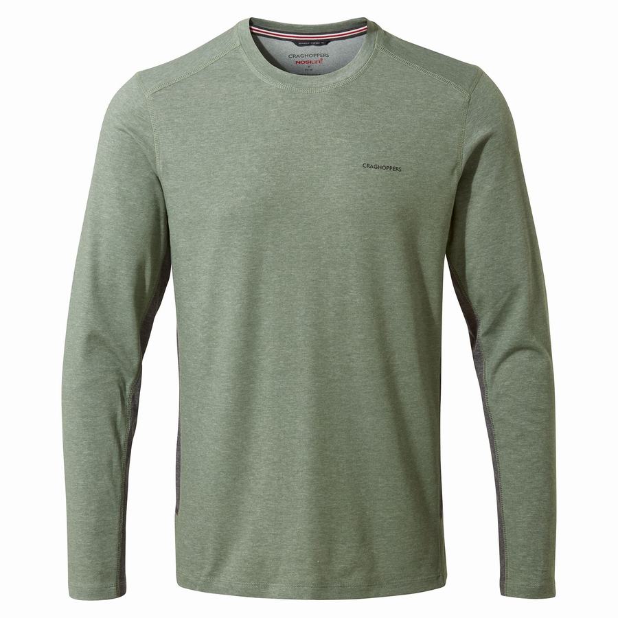 T Shirts Craghoppers NosiLife Talen Long Sleeved Homme Vert Olive | OKE4853XQ