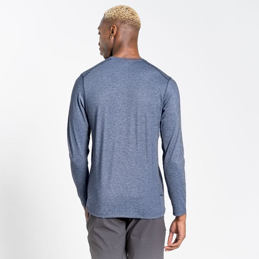 T Shirts Craghoppers NosiLife Talen Long Sleeved Homme Bleu Marine | ZJA3120TE