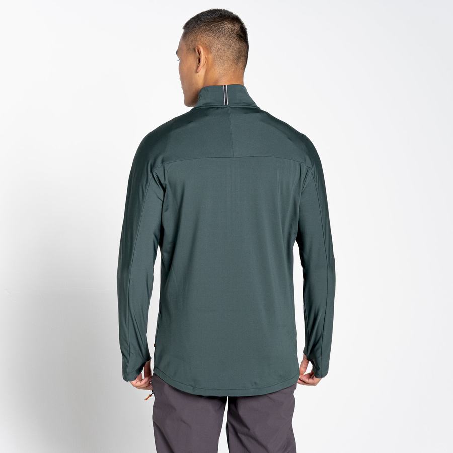 T Shirts Craghoppers NosiLife Valens Half Zip Top Homme Vert | DKH786DV