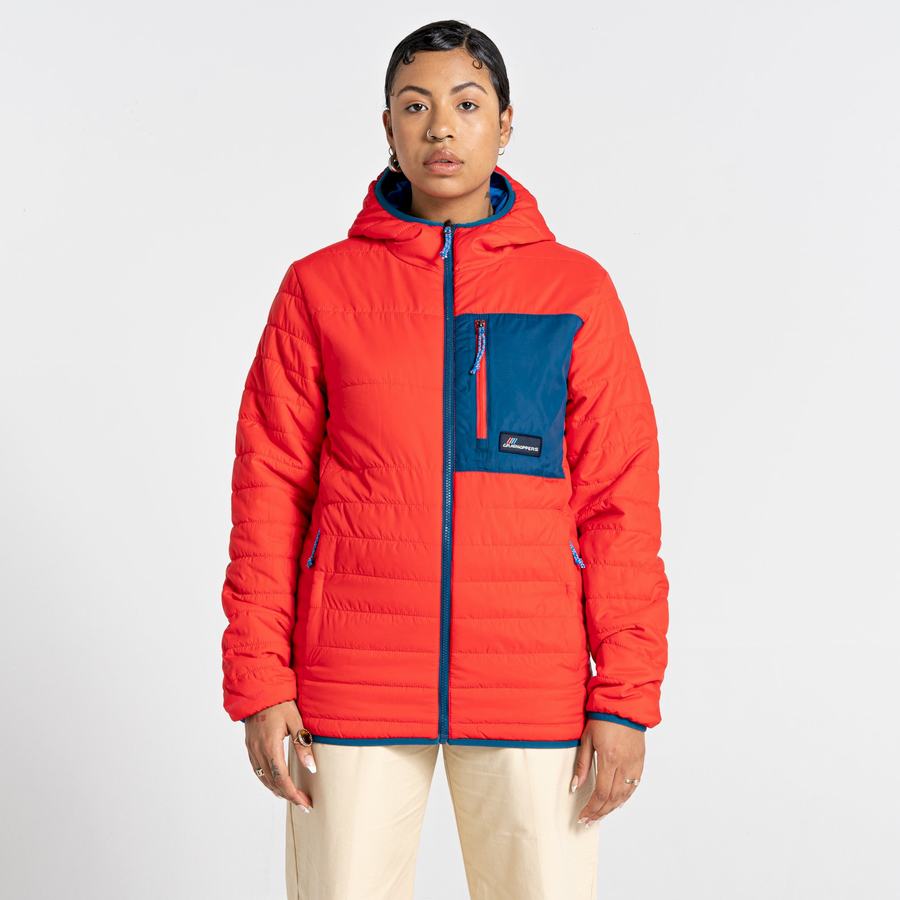 Vestes Craghoppers Cameo CompressLite Encapuchonné Homme Orange Rouge | IQD2654ES