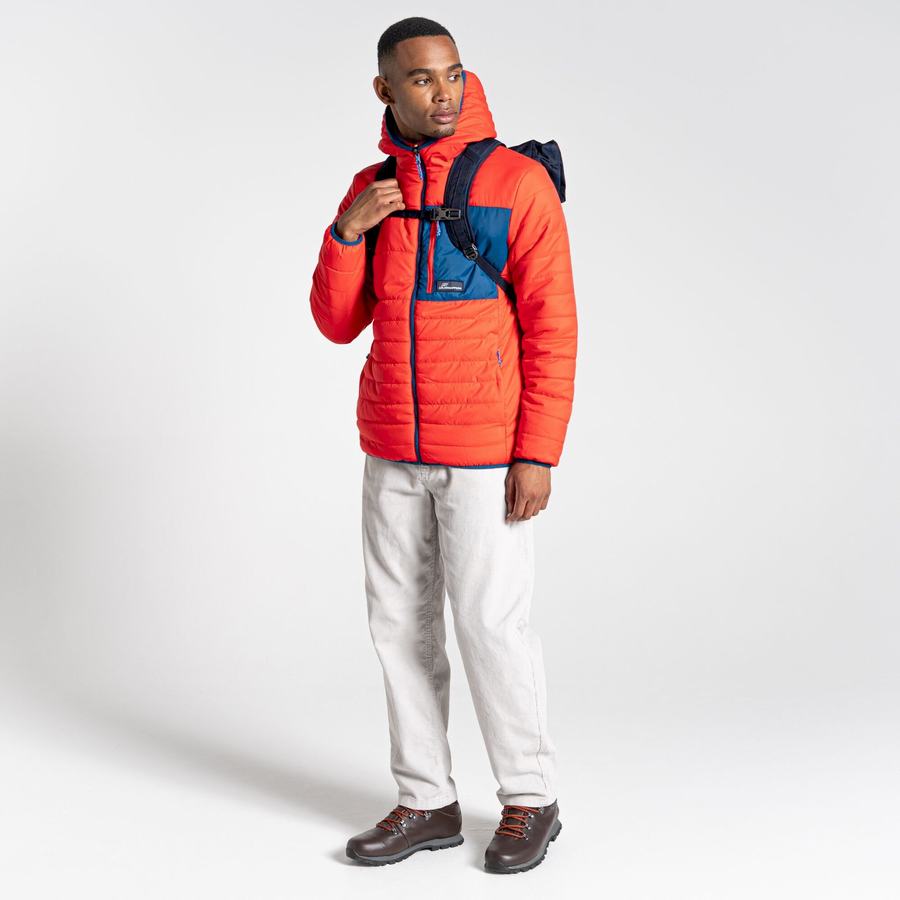 Vestes Craghoppers Cameo CompressLite Encapuchonné Homme Orange Rouge | IQD2654ES