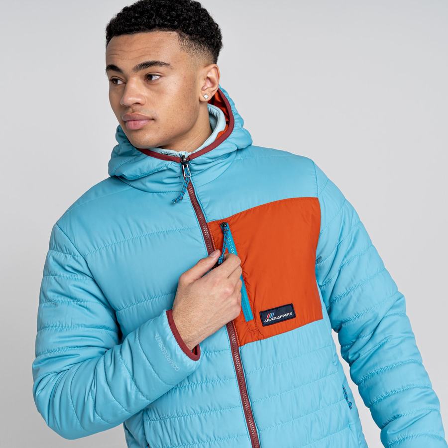 Vestes Craghoppers Cameo CompressLite Encapuchonné Homme Bleu | MKF3832NO