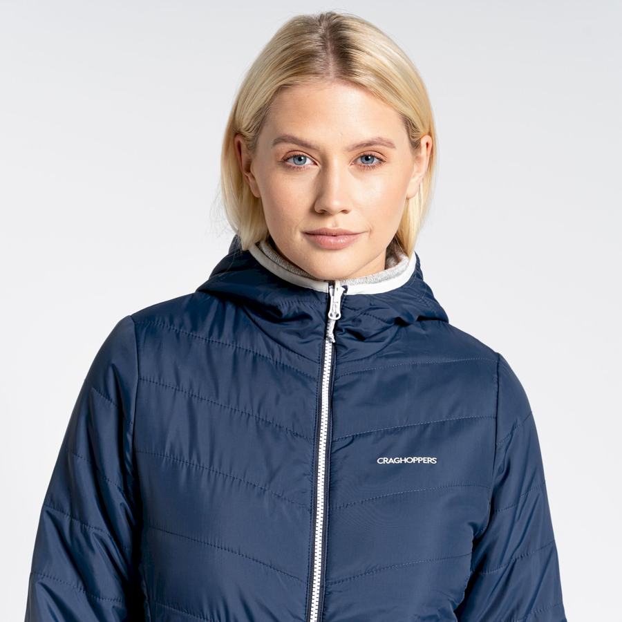 Vestes Craghoppers Compresslite VI Encapuchonné Femme Bleu Bleu Marine | VFY9116CI