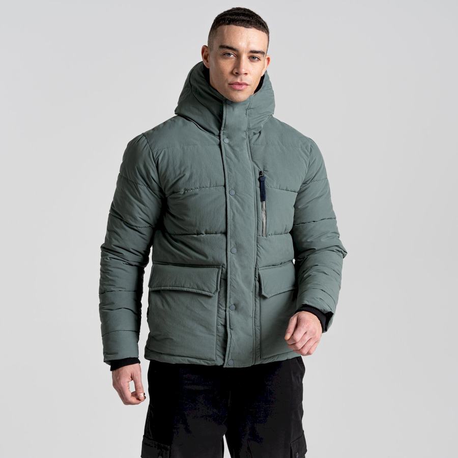 Vestes Craghoppers Dunbeath Insulated Encapuchonné Homme Vert | DCS6065MH