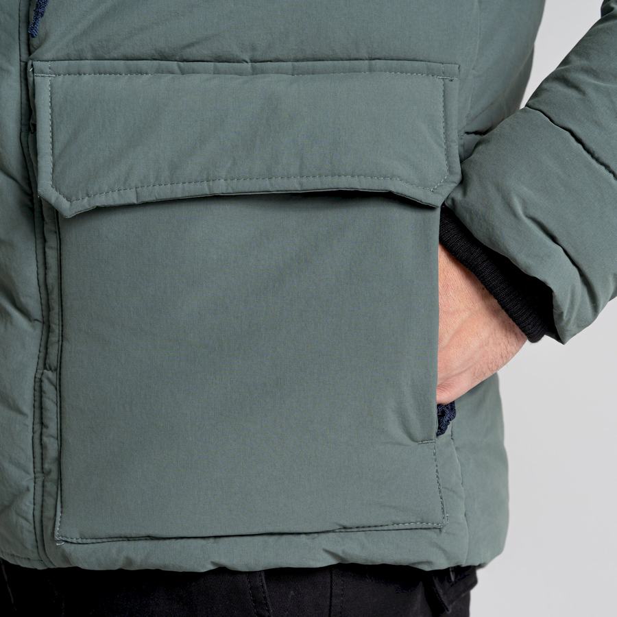 Vestes Craghoppers Dunbeath Insulated Encapuchonné Homme Vert | DCS6065MH