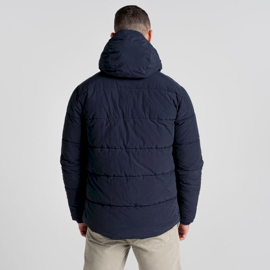 Vestes Craghoppers Dunbeath Insulated Encapuchonné Homme Bleu Bleu Marine | EOV3650KS