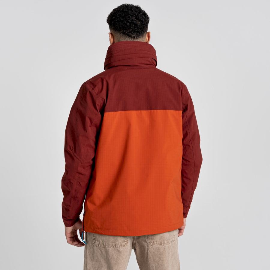 Vestes Craghoppers Imperméables Anderson Cagoule Homme Rouge Orange | UHB7216QP