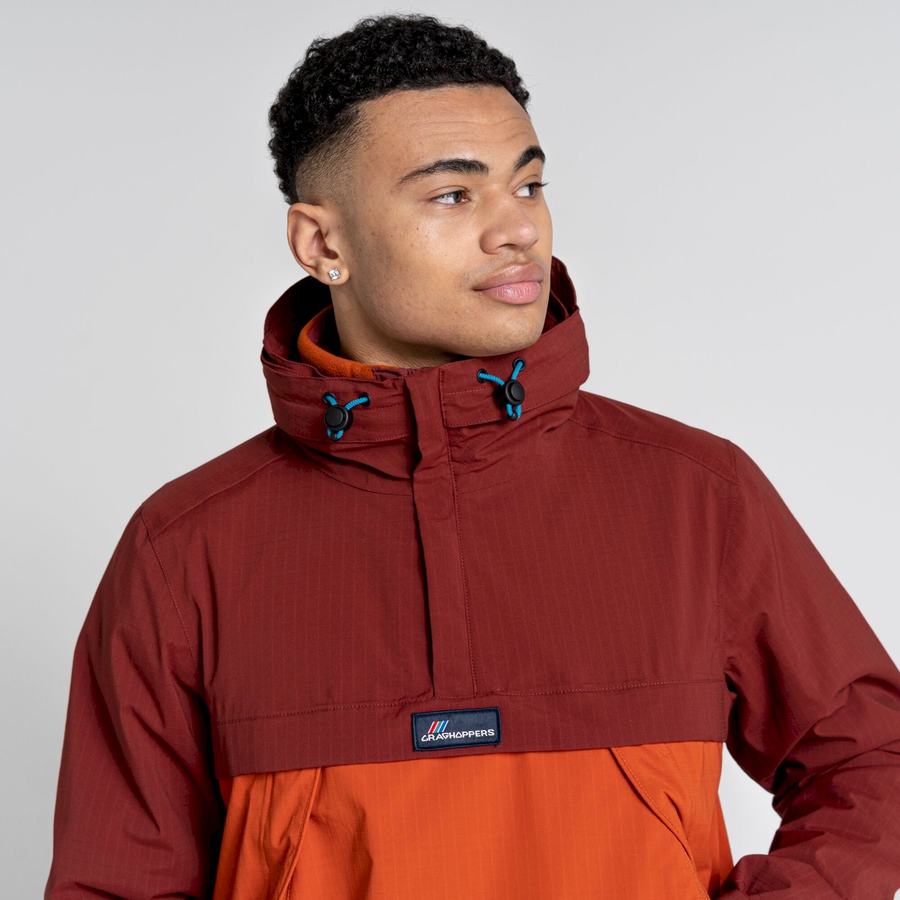 Vestes Craghoppers Imperméables Anderson Cagoule Homme Rouge Orange | UHB7216QP