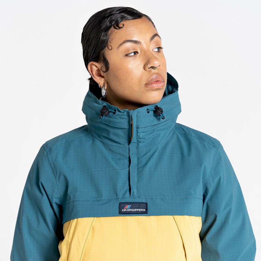 Vestes Craghoppers Imperméables Anderson Cagoule Femme Vert Jaune | VUD4660MS