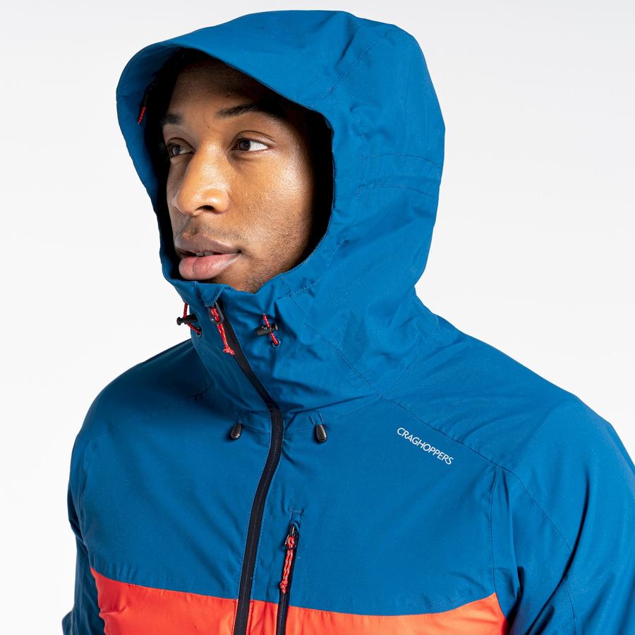 Vestes Craghoppers Imperméables Dynamic Homme Bleu Marine Bleu Orange Rouge | RJY6274LH