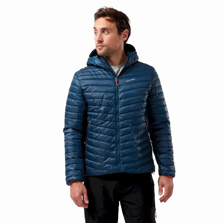 Vestes Craghoppers Insulated ExpoLite Encapuchonné Homme Bleu Marine Bleu | NBW392VA