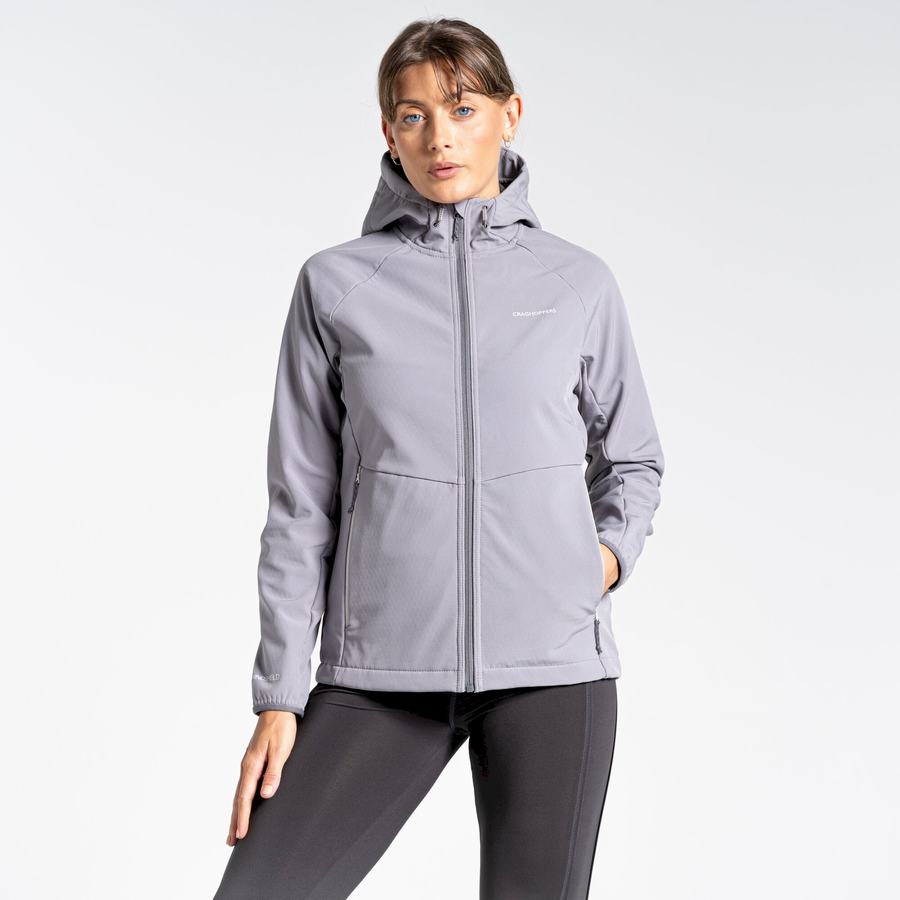 Vestes Craghoppers Kalti Weatherproof Encapuchonné Femme Grise | BXX894RW