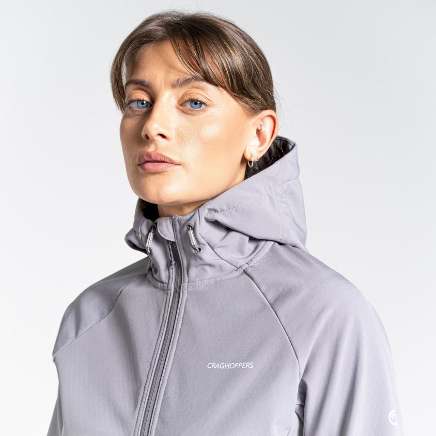 Vestes Craghoppers Kalti Weatherproof Encapuchonné Femme Grise | BXX894RW