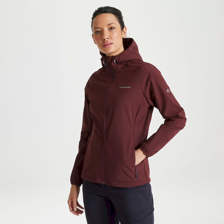 Vestes Craghoppers Kalti Weatherproof Encapuchonné Femme Rouge Foncé | KAP7653RE