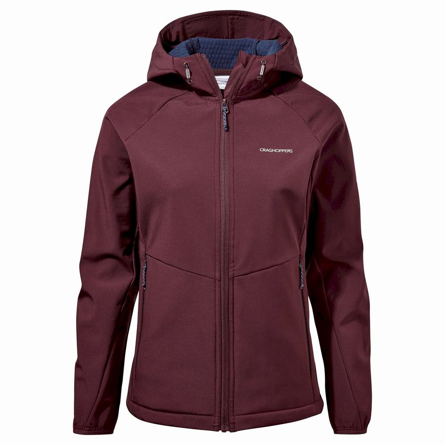 Vestes Craghoppers Kalti Weatherproof Encapuchonné Femme Rouge Foncé | KAP7653RE