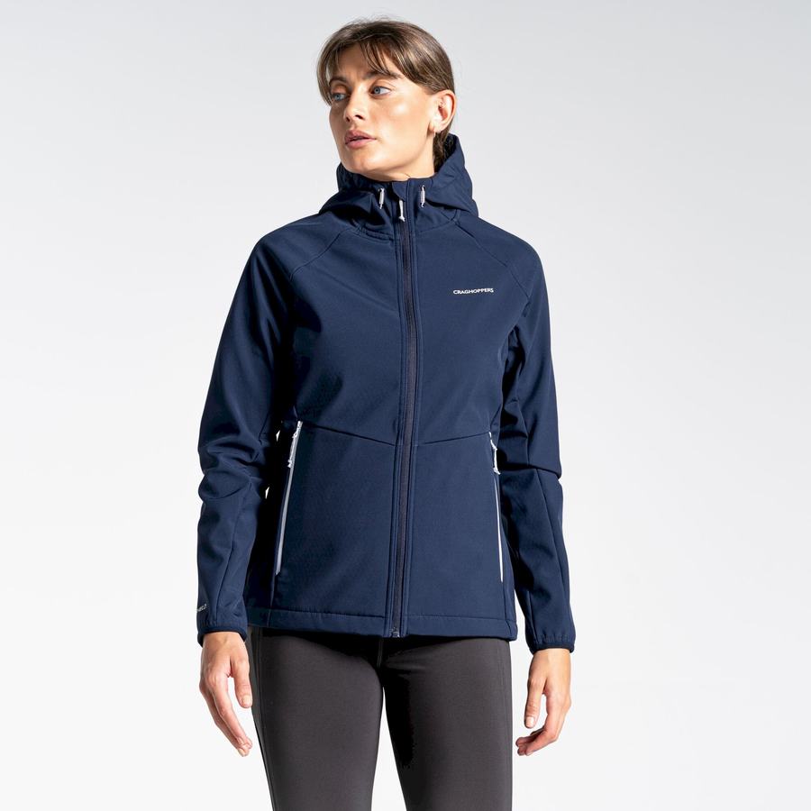 Vestes Craghoppers Kalti Weatherproof Encapuchonné Femme Bleu Bleu Marine Grise | PEV3465UH