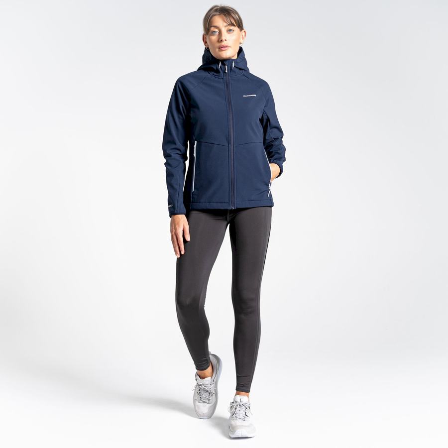 Vestes Craghoppers Kalti Weatherproof Encapuchonné Femme Bleu Bleu Marine Grise | PEV3465UH