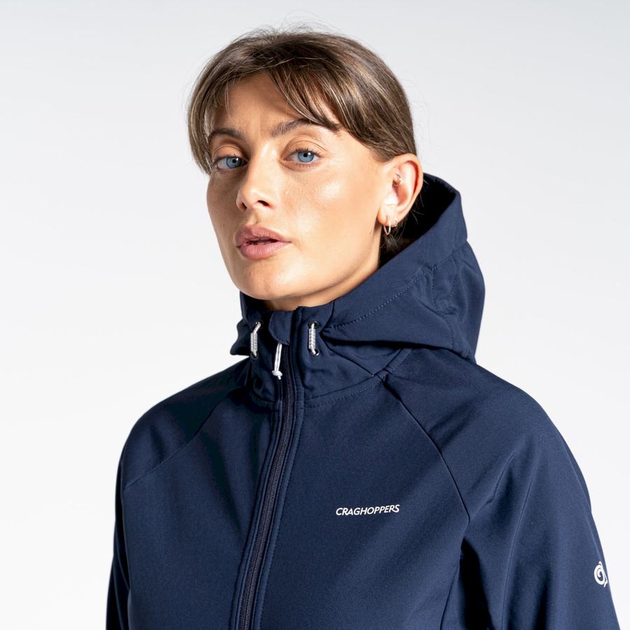 Vestes Craghoppers Kalti Weatherproof Encapuchonné Femme Bleu Bleu Marine Grise | PEV3465UH