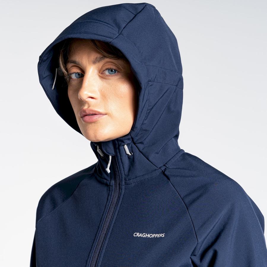 Vestes Craghoppers Kalti Weatherproof Encapuchonné Femme Bleu Bleu Marine Grise | PEV3465UH