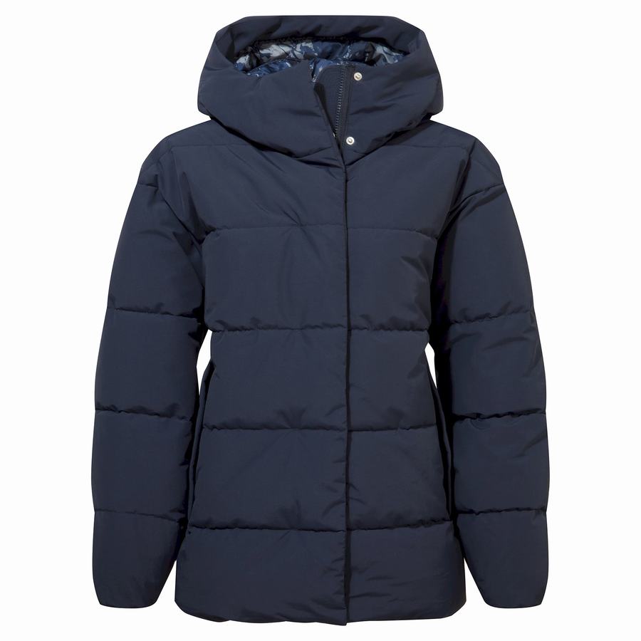 Vestes Craghoppers Madora Insulated Encapuchonné Femme Bleu Bleu Marine | GUM5655HE