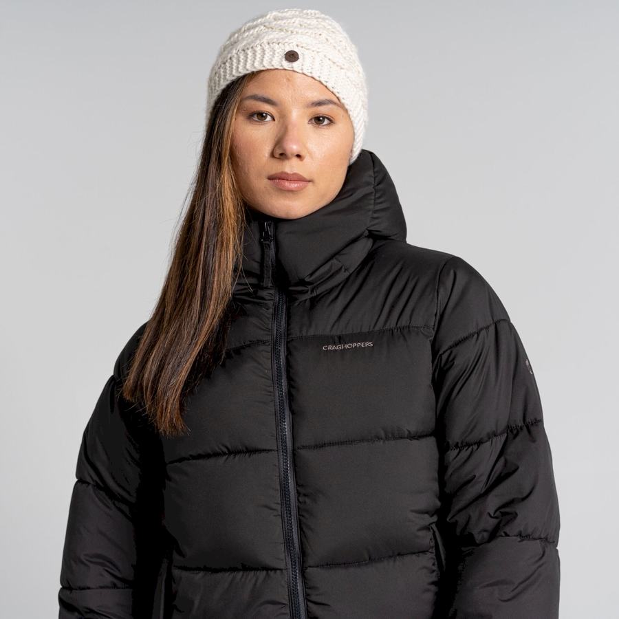 Vestes Craghoppers Narlia Insulated Encapuchonné Femme Noir | EOB9471CU