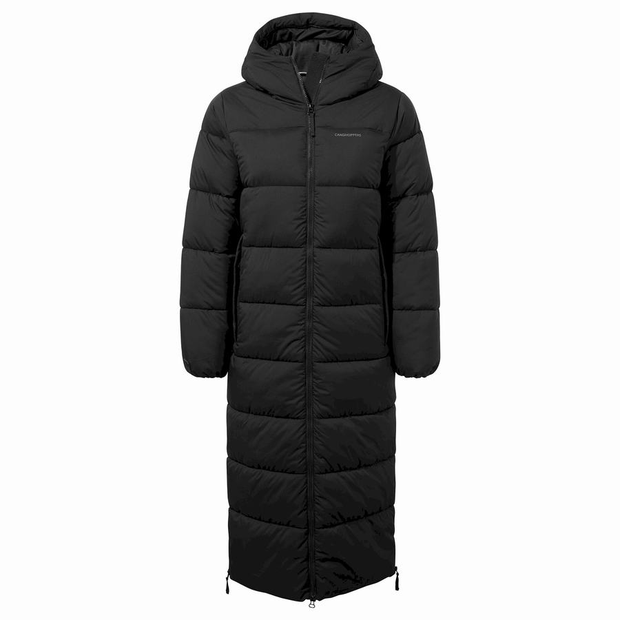 Vestes Craghoppers Narlia Insulated Encapuchonné Femme Noir | EOB9471CU