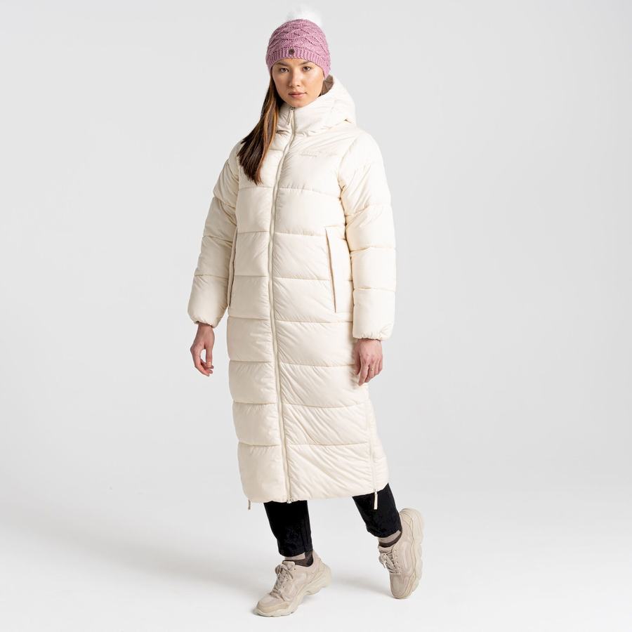 Vestes Craghoppers Narlia Insulated Encapuchonné Femme Blanche | MYN1775SE