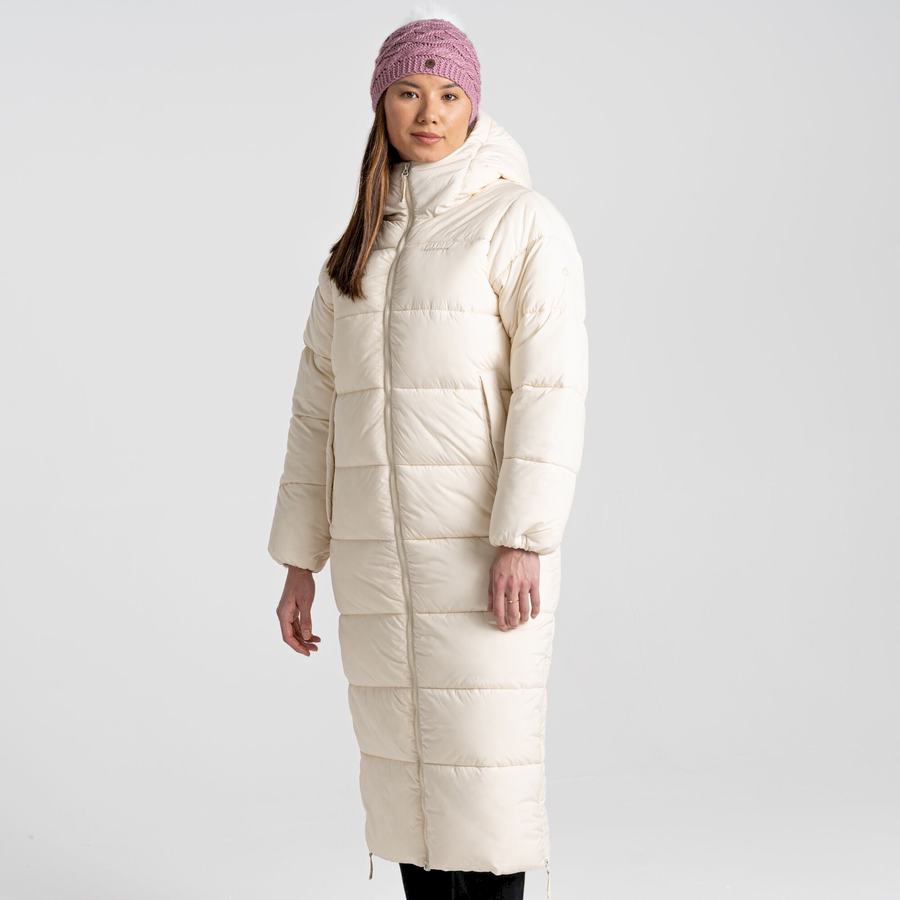 Vestes Craghoppers Narlia Insulated Encapuchonné Femme Blanche | MYN1775SE