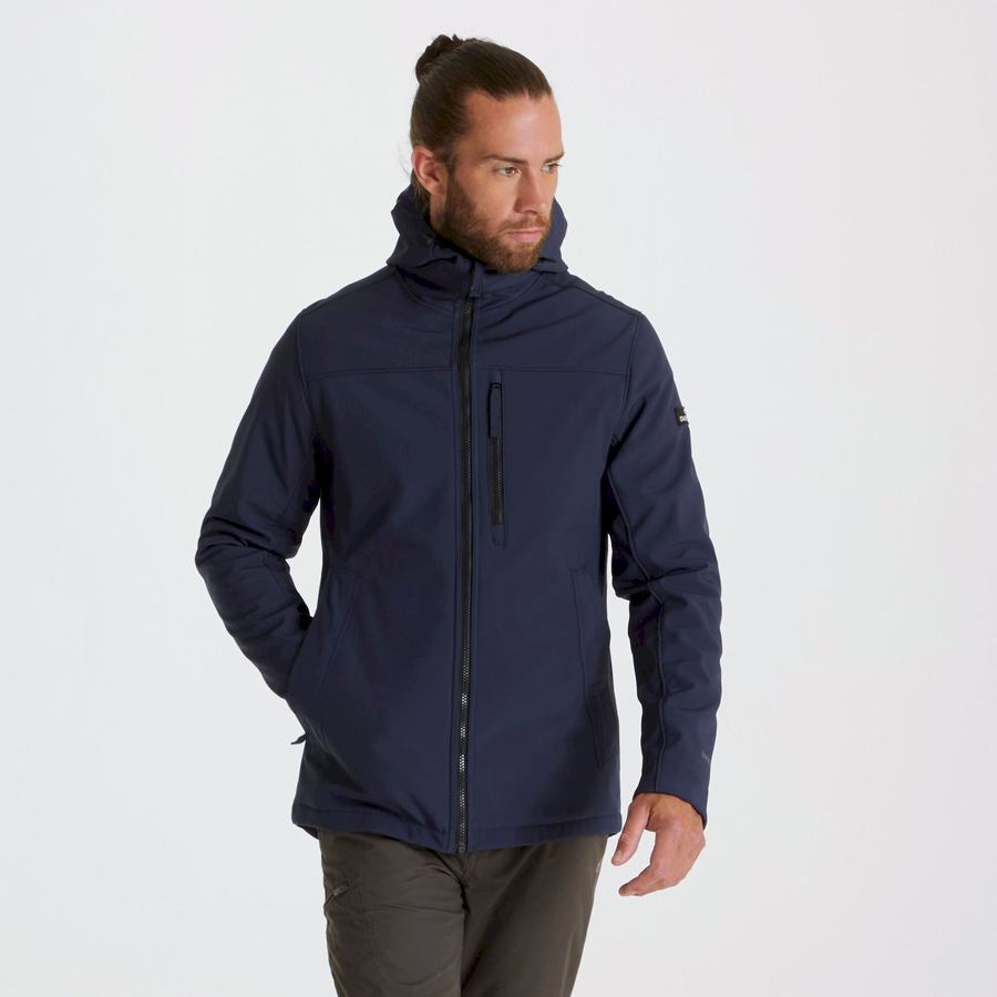 Vestes Craghoppers Oswin Insulated Encapuchonné Homme Bleu Bleu Marine | FPQ5385EM