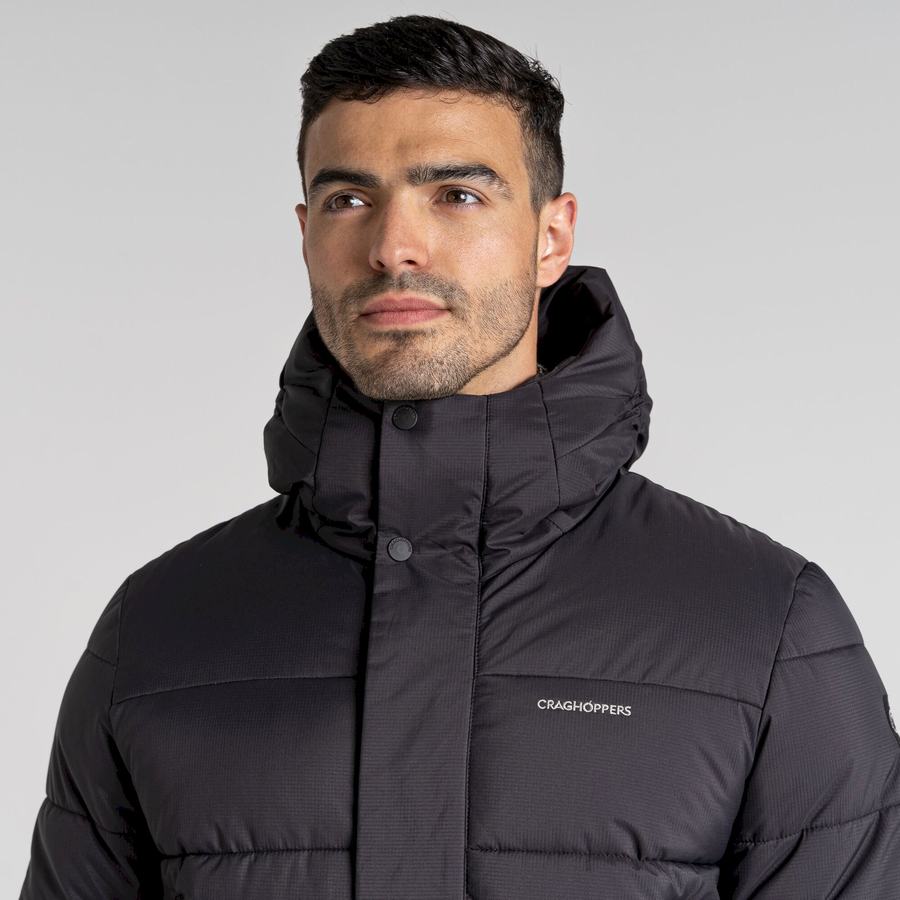 Vestes Craghoppers Sutherland Insulated Encapuchonné Homme Noir | SOZ7662UO