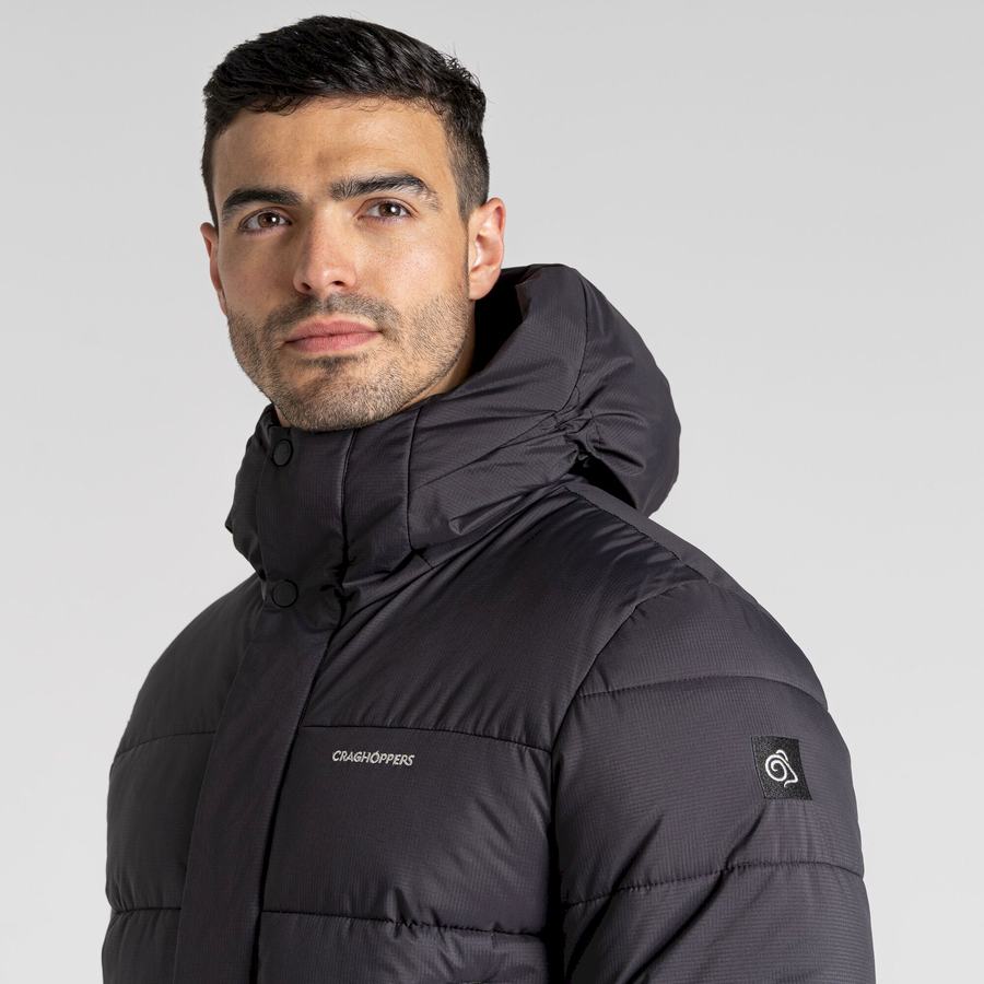 Vestes Craghoppers Sutherland Insulated Encapuchonné Homme Noir | SOZ7662UO