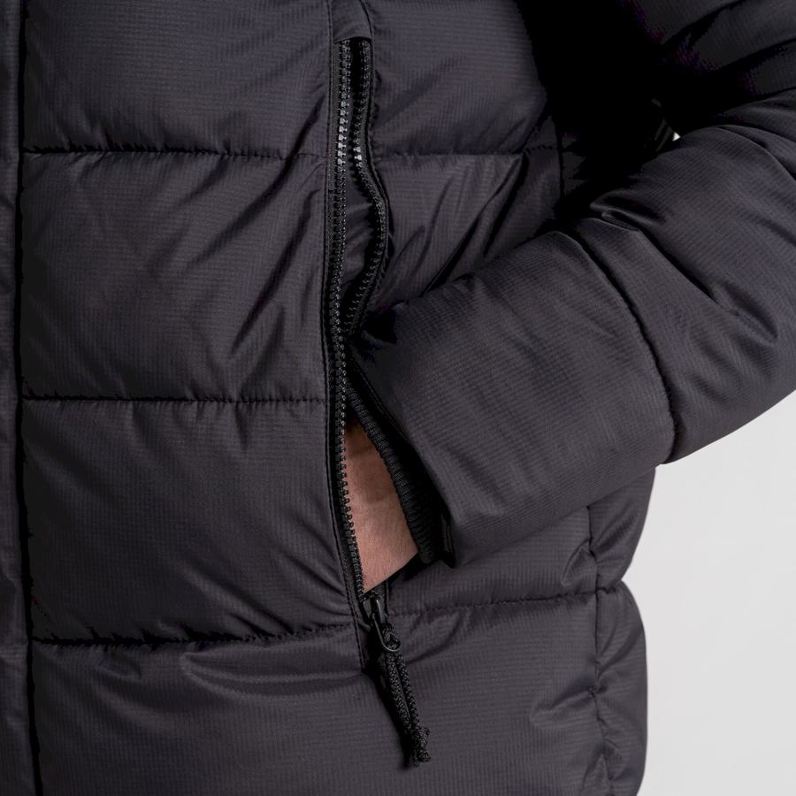 Vestes Craghoppers Sutherland Insulated Encapuchonné Homme Noir | SOZ7662UO