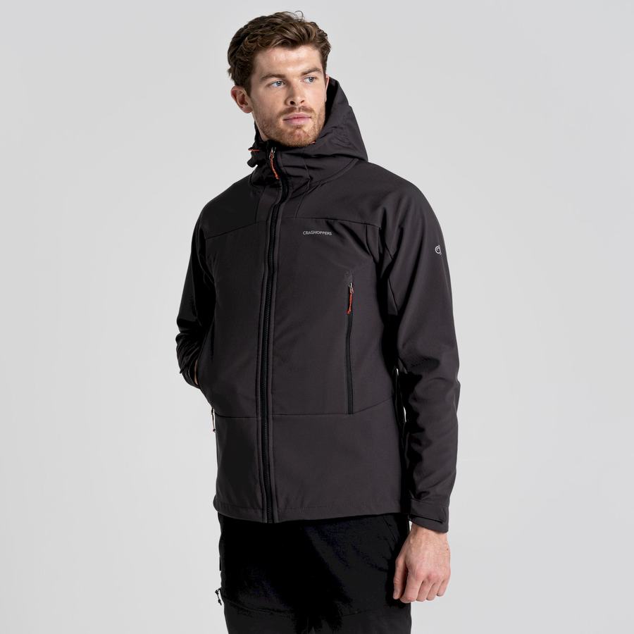 Vestes Craghoppers Tripp Encapuchonné Homme Noir | IYC318IA